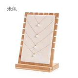 Bamboo Pendant Necklace Holder Storage Case