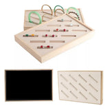 Bamboo Jewelry Stand Organizer Slots For Ring Bracelet Holder