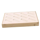 Bamboo Jewelry Stand Organizer Slots For Ring Bracelet Holder