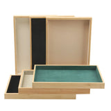 Bamboo Jewelry Storage Tray Organizer for Drawer