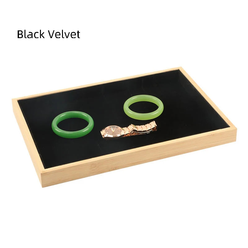 Bamboo Jewelry Storage Tray Organizer for Drawer