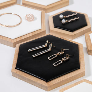 Bamboo Jewelry Tray Necklace Display Stand Bracelete Ring Earring Box
