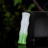 Bamboo Green Jade Pendant Necklace Charm Jewelry for Women Men