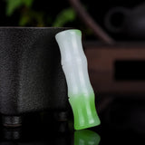Bamboo Green Jade Pendant Necklace Charm Jewelry for Women Men