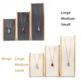 Bamboo Necklace Display Rack Pendant Organizer Jewelry Storage Counter Stand