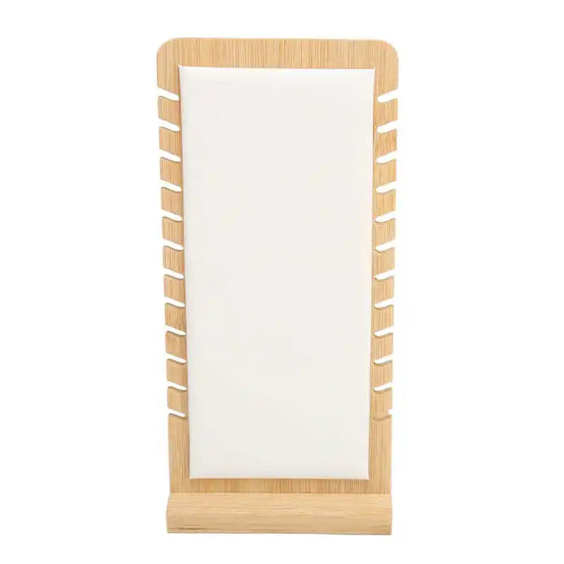 Bamboo Necklace Display Stand 12 Slot Vertical Holder Boutique