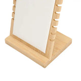 Bamboo Necklace Display Stand 12 Slot Vertical Holder Boutique