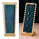 Bamboo Necklace Jewelry Display Stand Wooden Easel