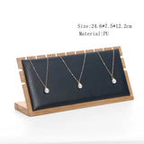Bamboo Necklace Display Rack Jewelry Organizer Storage Case