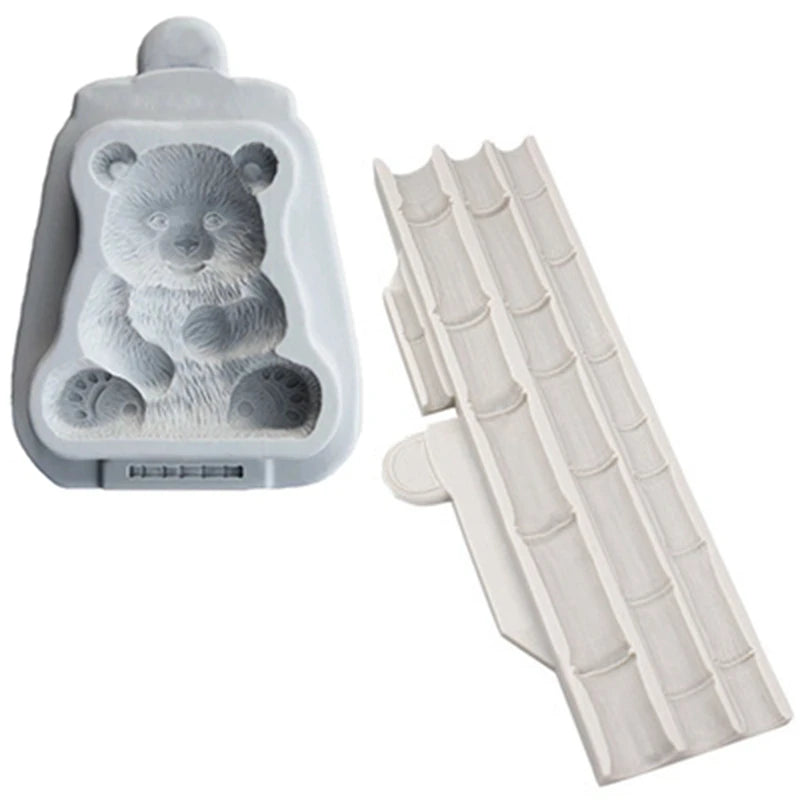 Bamboo Panda Silicone Mold Fondant Cake Decoration Mould
