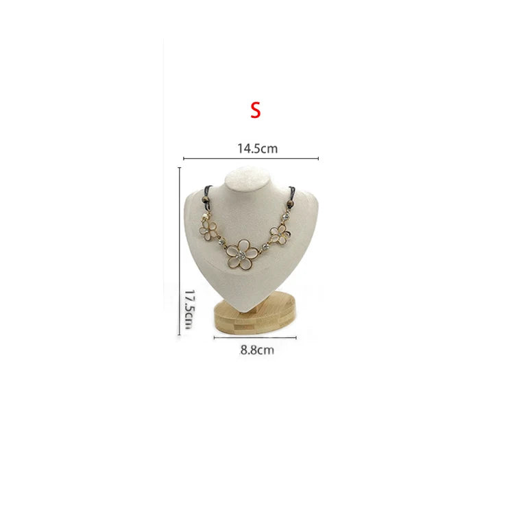 Bamboo Pendant Necklace Display Stand Holder Jewelry Mannequin