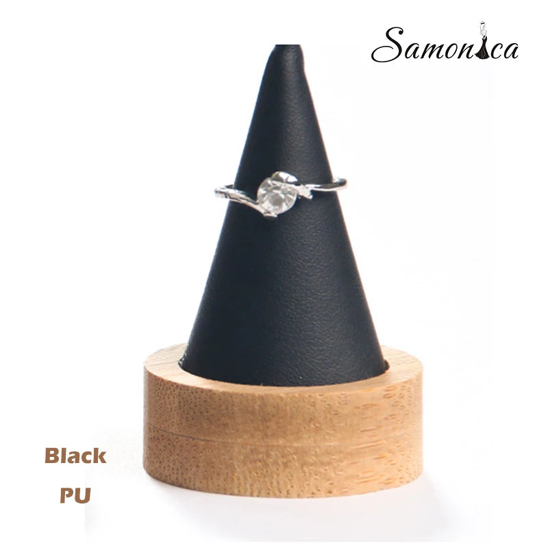 Bamboo Pointed Ring Display Rack Jewelry Counter Display Props