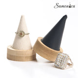 Bamboo Pointed Ring Display Rack Jewelry Counter Display Props