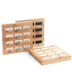 Bamboo Ring Display Stand Jewelry Organizer Storage Holder