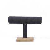 Bamboo Velvet Bracelet Display Stand Jewelry Organizer Rack