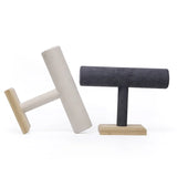Bamboo Velvet Bracelet Display Stand Jewelry Organizer Rack
