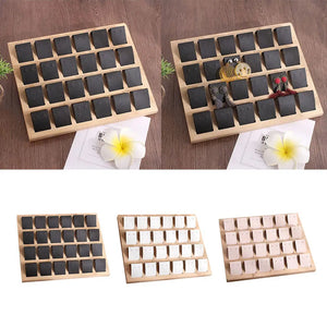 Bamboo Earrings Display Stand Shelf Jewelry Holder