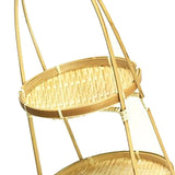 Bamboo Weaving Wicker Baskets for Kitchen Organizer Panier Osier