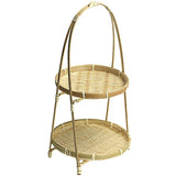 Bamboo Weaving Wicker Baskets for Kitchen Organizer Panier Osier