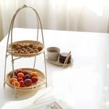 Bamboo Weaving Wicker Baskets for Kitchen Organizer Panier Osier