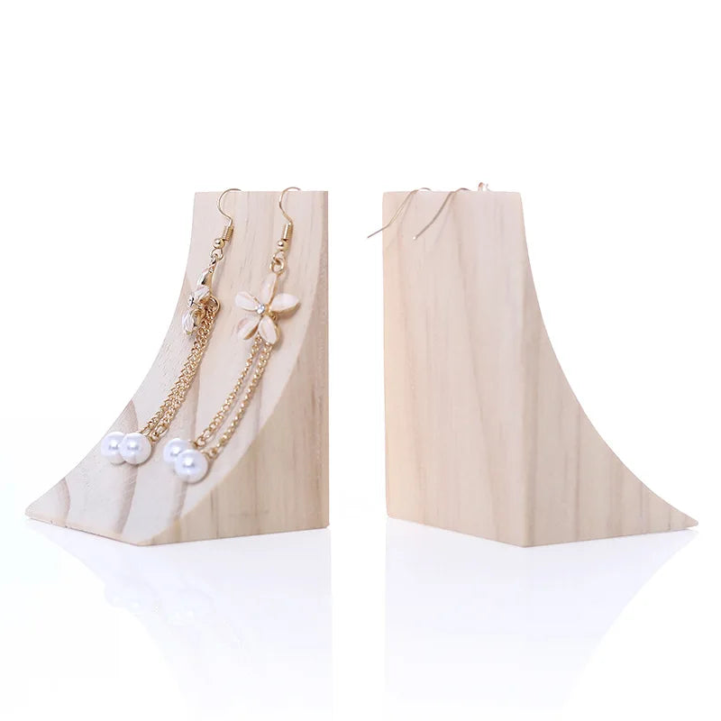 Bamboo Wood Earrings Display Stand Earring Holder