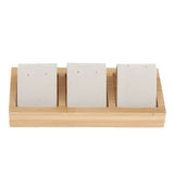 Bamboo Wood Dangle Earrings Display Tray Showcase Box