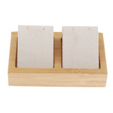 Bamboo Wood Dangle Earrings Display Tray Showcase Box