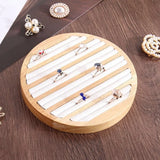 Bamboo Wood Ring Earrings Storage Box Display Jewelry
