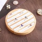 Bamboo Wood Ring Earrings Storage Box Display Tray Jewelry