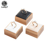 Bamboo Wood Rings Pendant Display Jewelry Stand Organizer Tray