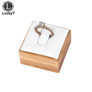 Bamboo Wood Rings Pendant Display Jewelry Stand Organizer Tray