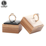 Bamboo Wood Rings Pendant Display Jewelry Stand Organizer Tray