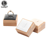 Bamboo Wood Rings Pendant Display Jewelry Stand Organizer Tray