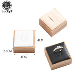 Bamboo Wood Rings Pendant Display Jewelry Stand Organizer Tray