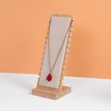Bamboo Jewelry Necklace Display Stand Easel Showcase Holder