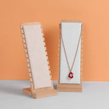 Bamboo Jewelry Necklace Display Stand Easel Showcase Holder