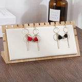 Bamboo Wooden Necklace Display Tray Jewelry Stand