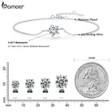 0.6CT Moissanite Bracelet 925 Sterling Silver Chain Charms For Women