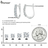 1.0CT Moissanite U-Shaped Hoop Earrings in 925 Sterling Silver