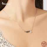 925 Silver Cat Opal Pendant Necklace for Women
