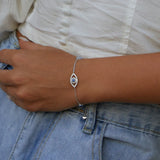 925 Silver Evil Eyes Bracelet Guardian Eye Chain for Women