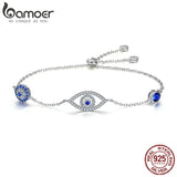 925 Silver Evil Eyes Bracelet Guardian Eye Chain for Women