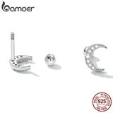925 Sterling Silver Moon Earrings for Women Fine Jewelry