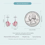 Sterling Silver Girly Planet Heart Stud Earrings