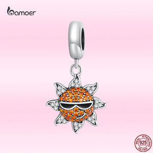 925 Silver Sun Pendant Charms for DIY Bracelet & Necklace