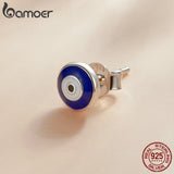 925 Silver Guardian Eye Mono-Stud Earring Women Multicolor Jewelry