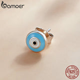 925 Silver Guardian Eye Mono-Stud Earring Women Multicolor Jewelry