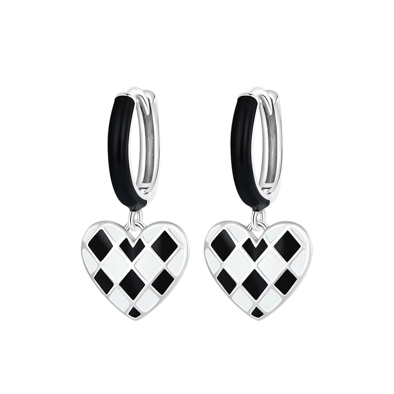 925 Sterling Silver Love Heart Earrings for Women - Fine Jewelry