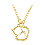 925 Sterling Silver Cat Pendant Necklace for Women SCN188