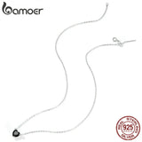 925 Silver Sparkling CZ Devil Heart Necklace for Women